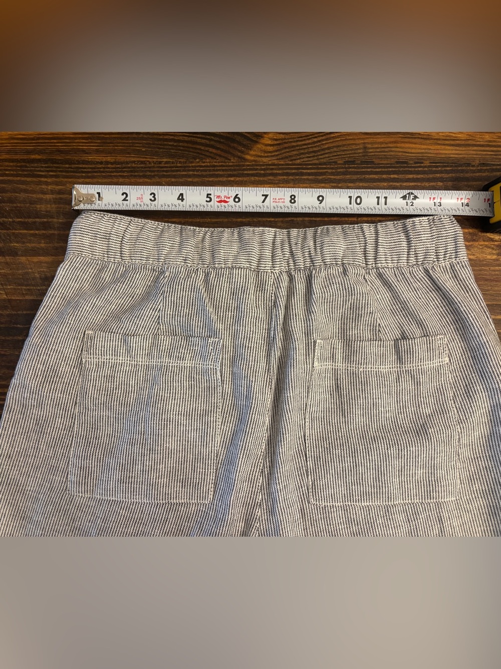 GAP Linen Blend Drawstring Pants XS Black White Stripe Lightweight PullOn Casual - Picture 8 of 11